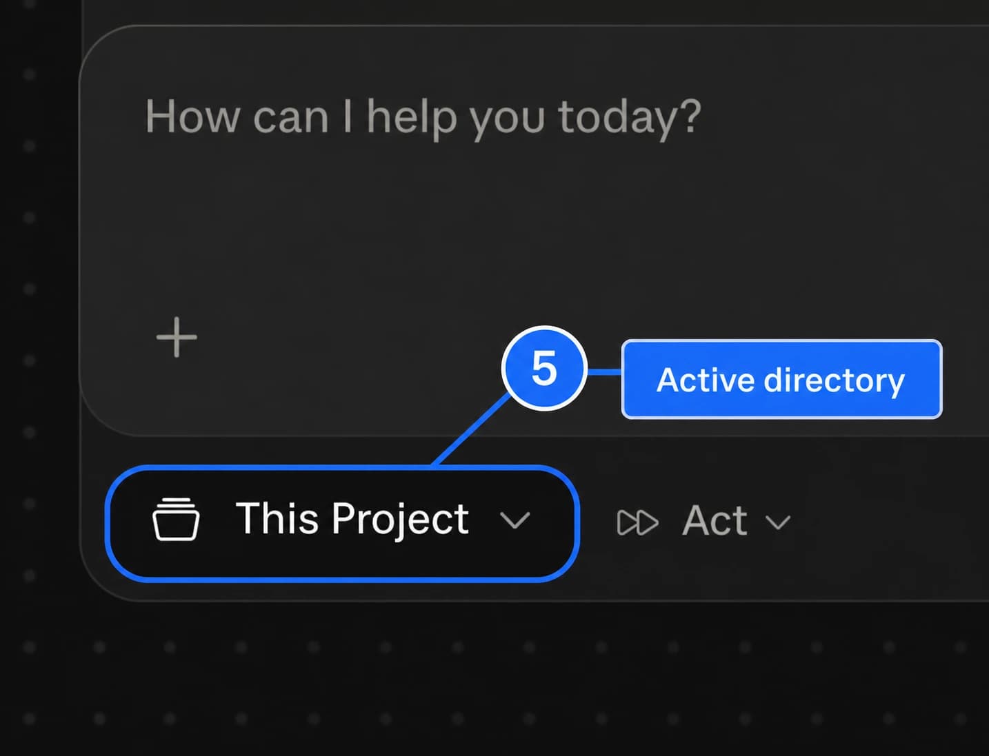 An image-generated Claude composer screenshot showing This Project as the active directory.