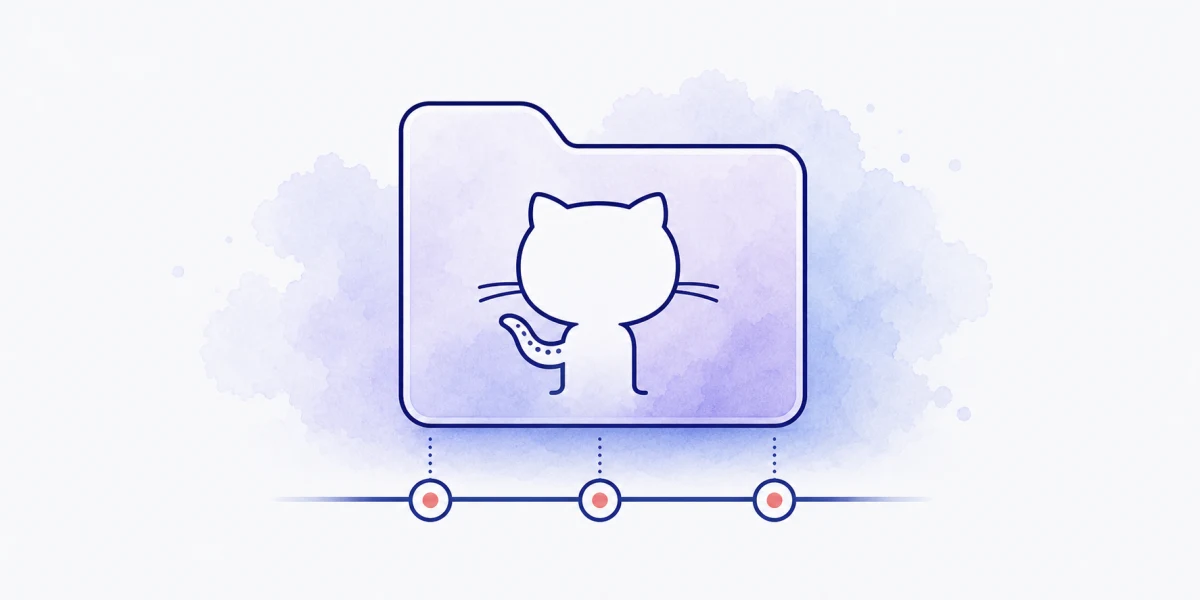 A project moving through version checkpoints, comparison, and a repository