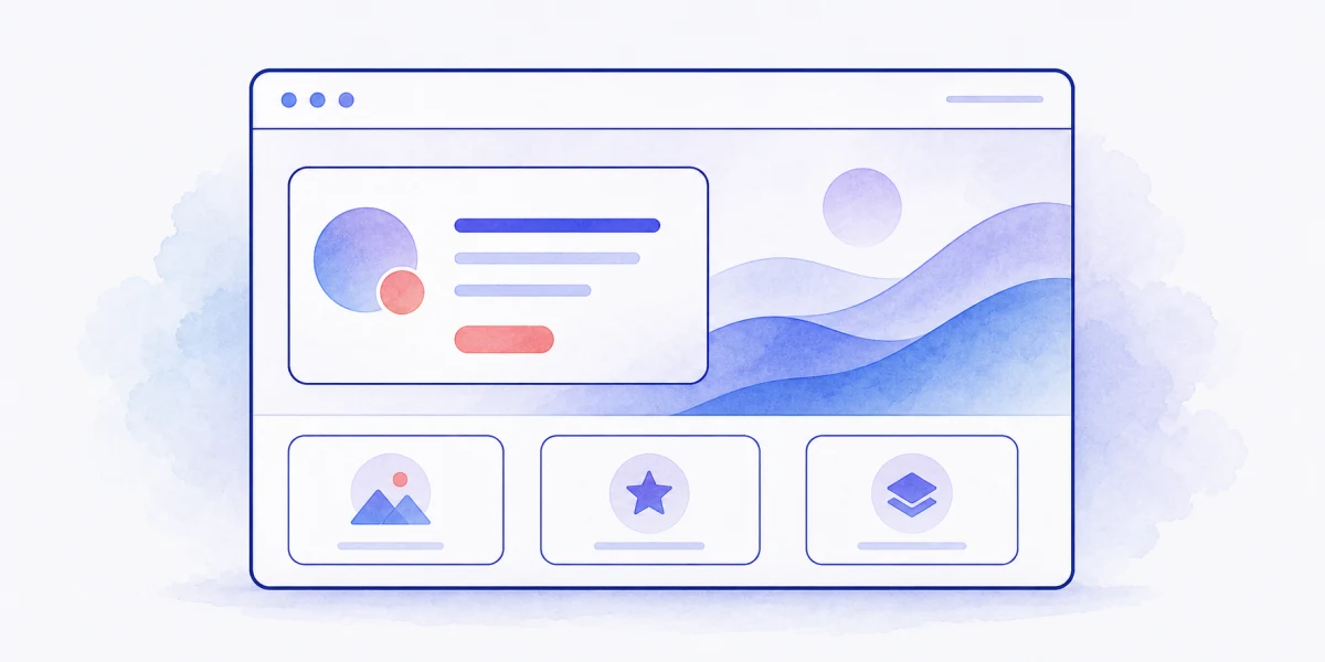 Loose result cards assembled into a finished responsive page