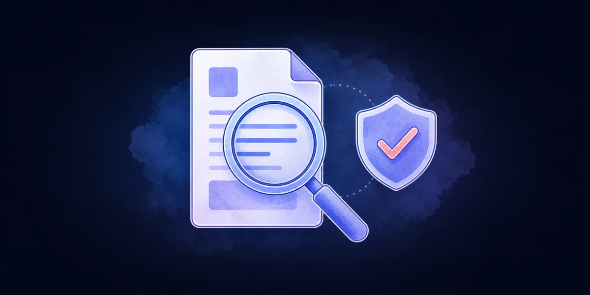 Written standards and evidence checked by an independent verifier
