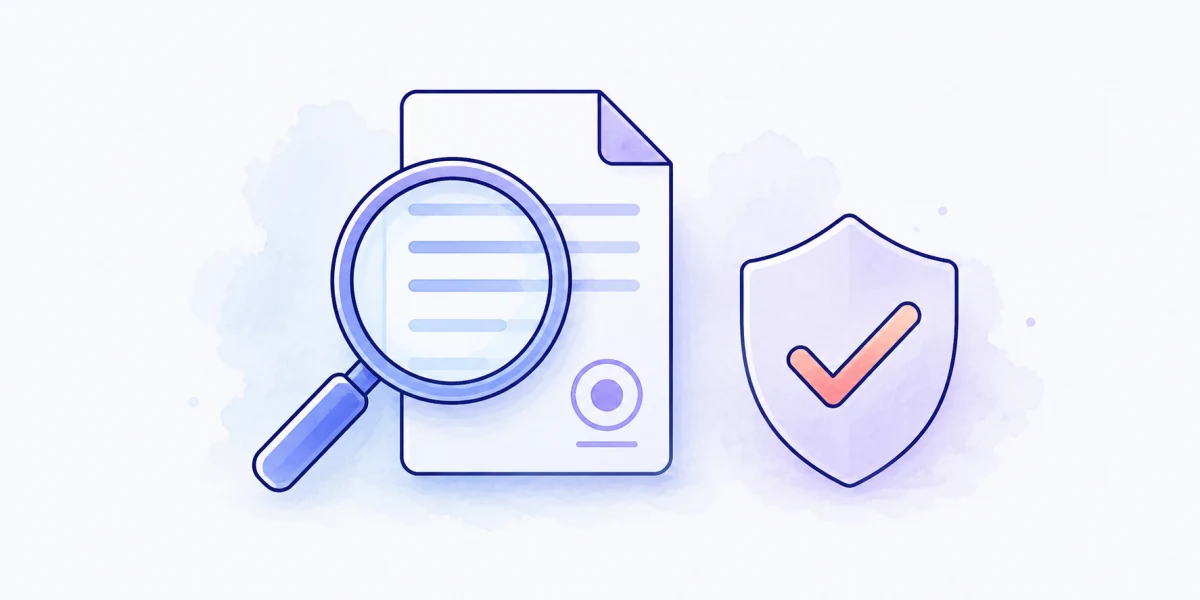Written standards and evidence checked by an independent verifier