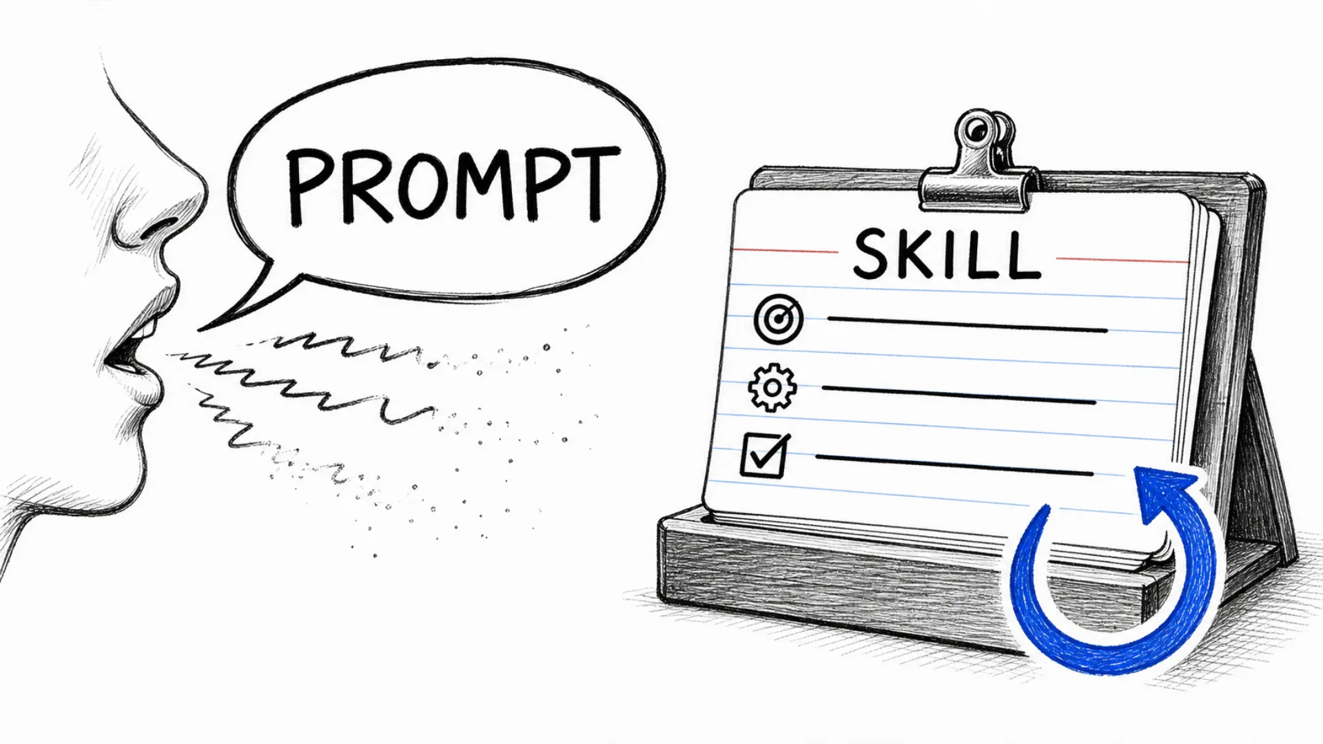 One prompt is tested on two different emails before becoming a saved skill.