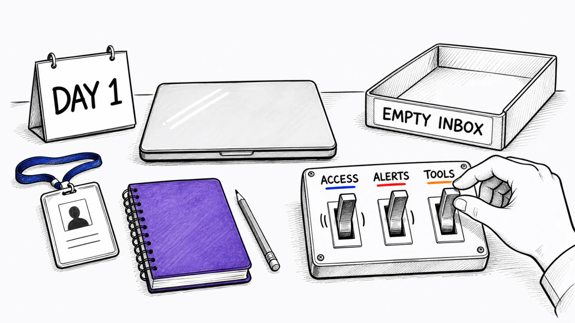A settings screen beside labels for a personal account and a managed work account.