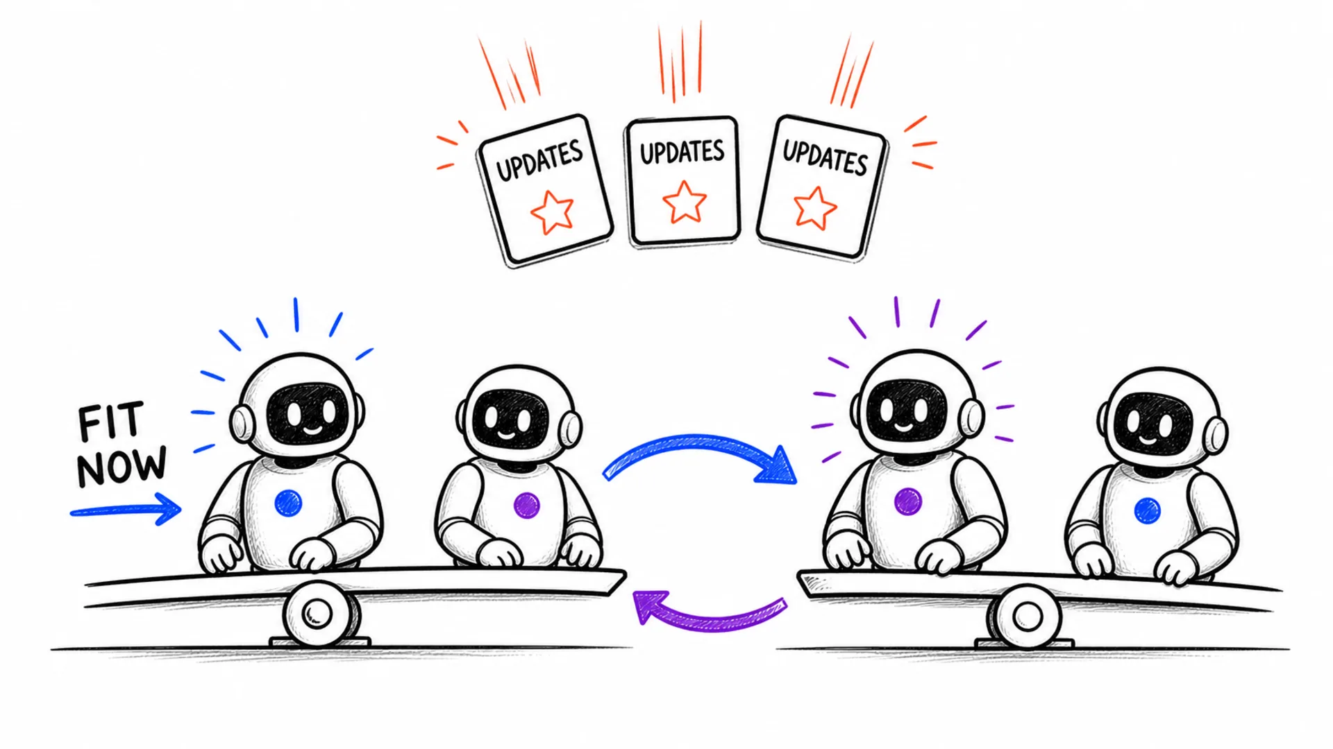 Two assistants are compared again after each receives new updates.